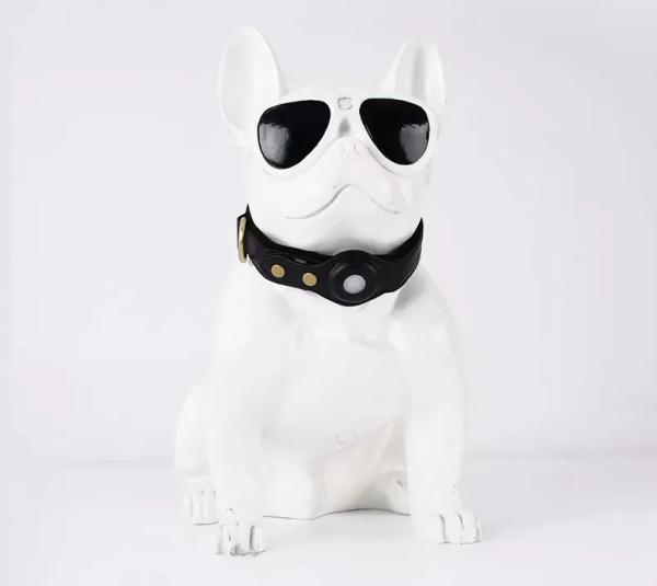 Pet Collar Custom Logo Fashionable Cool Leather Black Pink Blue Red Dark Green