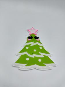 Quality PVC Logo Label Stickers Christmas Tree Decoration Label For Pull Rod Box wholesale