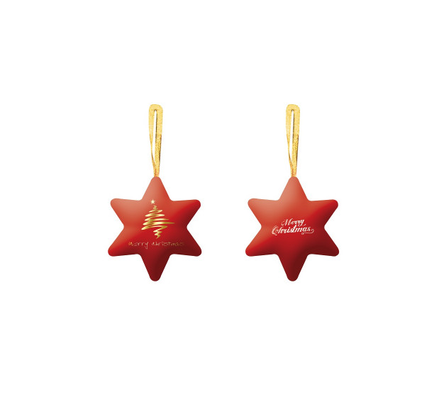Star Shape Empty Gift Tins Box With Different Base Color Printed And Ribbon