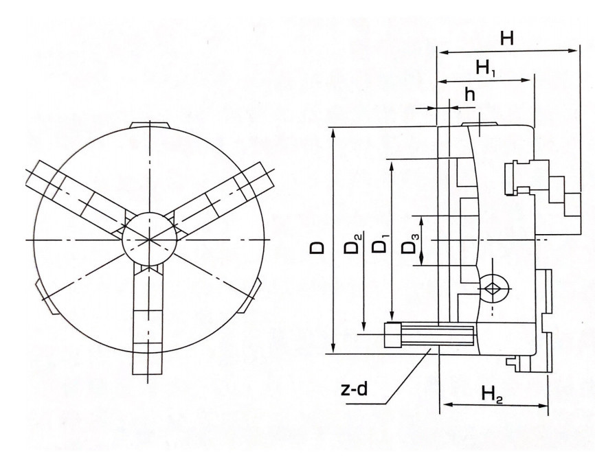 Gk11 Hardened Steel 3 Jaws Self Centering Lathe Chuck for CNC Lathe Machine