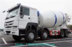 8×4 371 HP Euro II Cement Mixing Equipment , Truck Mounted Concrete Mixer With