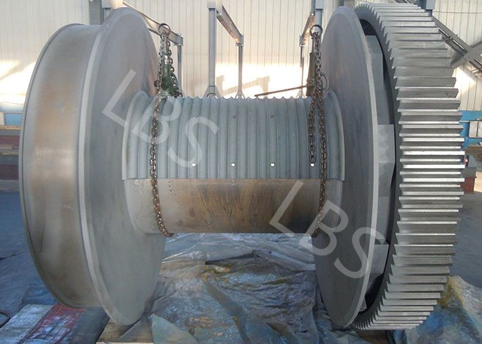 6mm Wire Mooring Winch Drum 430mm Diameter Carbon Steel Bolted