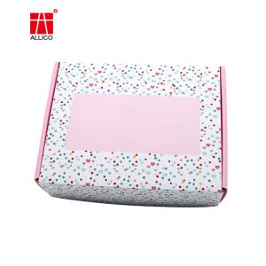 Quality White Pink 210gms C2S Corrugated Mailing Boxes For Clothes wholesale