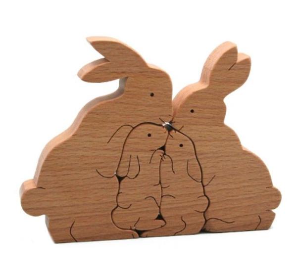 Eco-friendly Wooden 3D Building Blocks Creative Art Gift Home Ornament