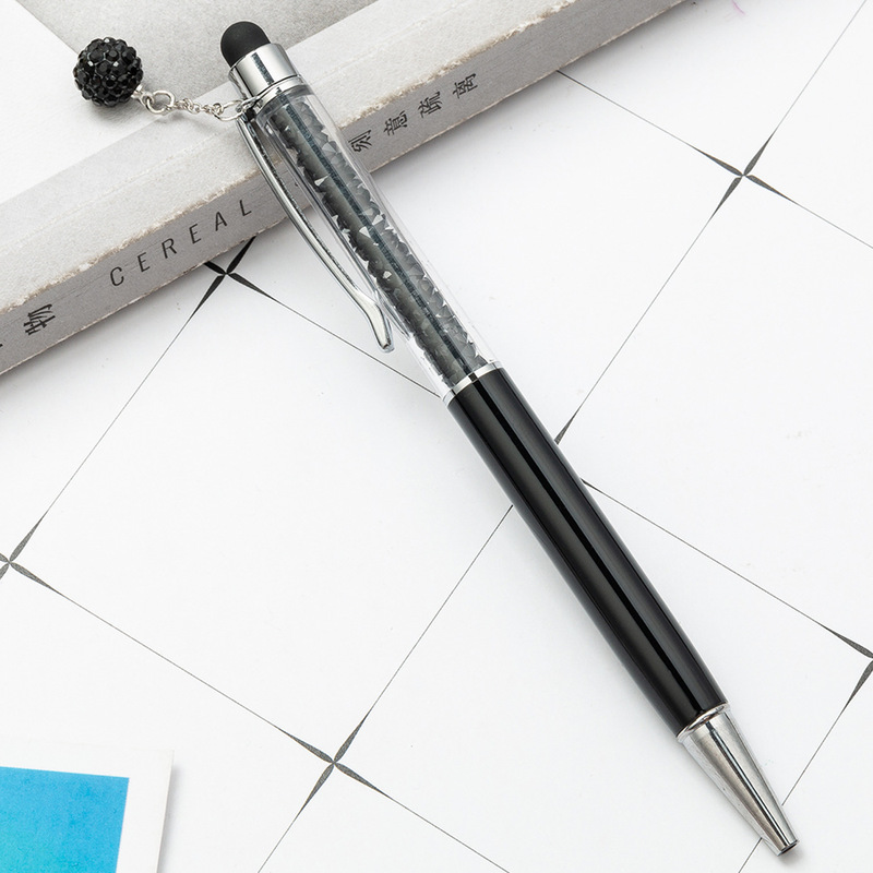 Cute Crystal Pen Diamond Ballpoint Pens Stationery Ballpen 2 In 1 Crystal Stylus Pen