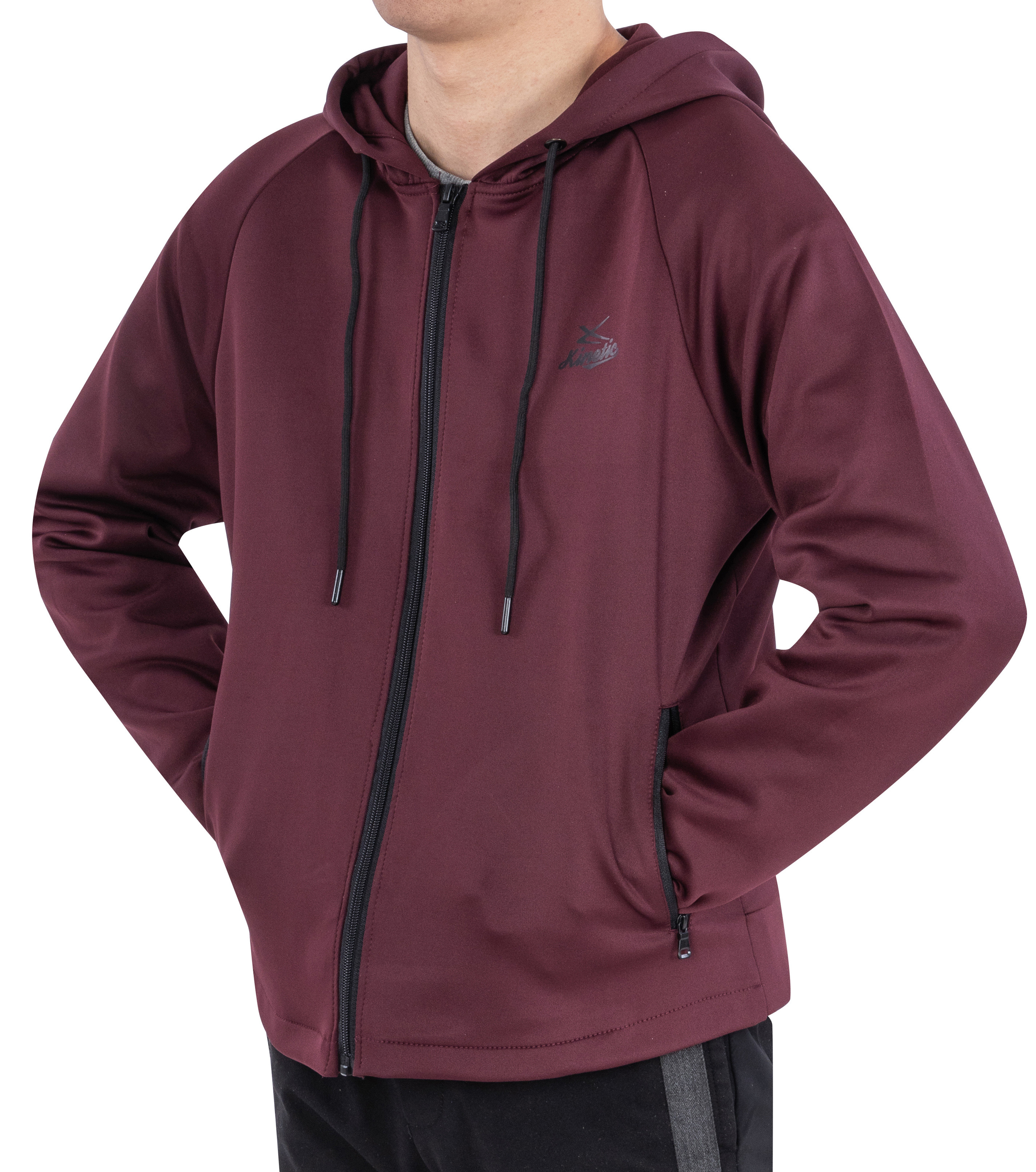 Basic Type Athletic 95% Polyester Zipper Sleeve Jacket Jacket With Zipper Hood