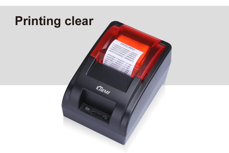 TP-58H 2 Inch 58mm Thermal Receipt Printer with Black Color and Paper