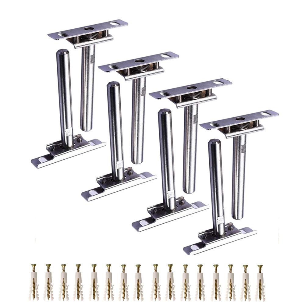 Black Plating Heavy Duty L-Shaped Wall Floating Shelf Bracket with 4mm/6mm Thickness