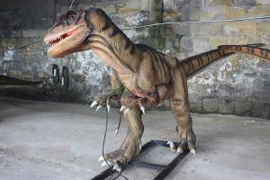 Quality Lifelike Head Swing Hand Carved Animatronic Dinosaur Display Business Park wholesale
