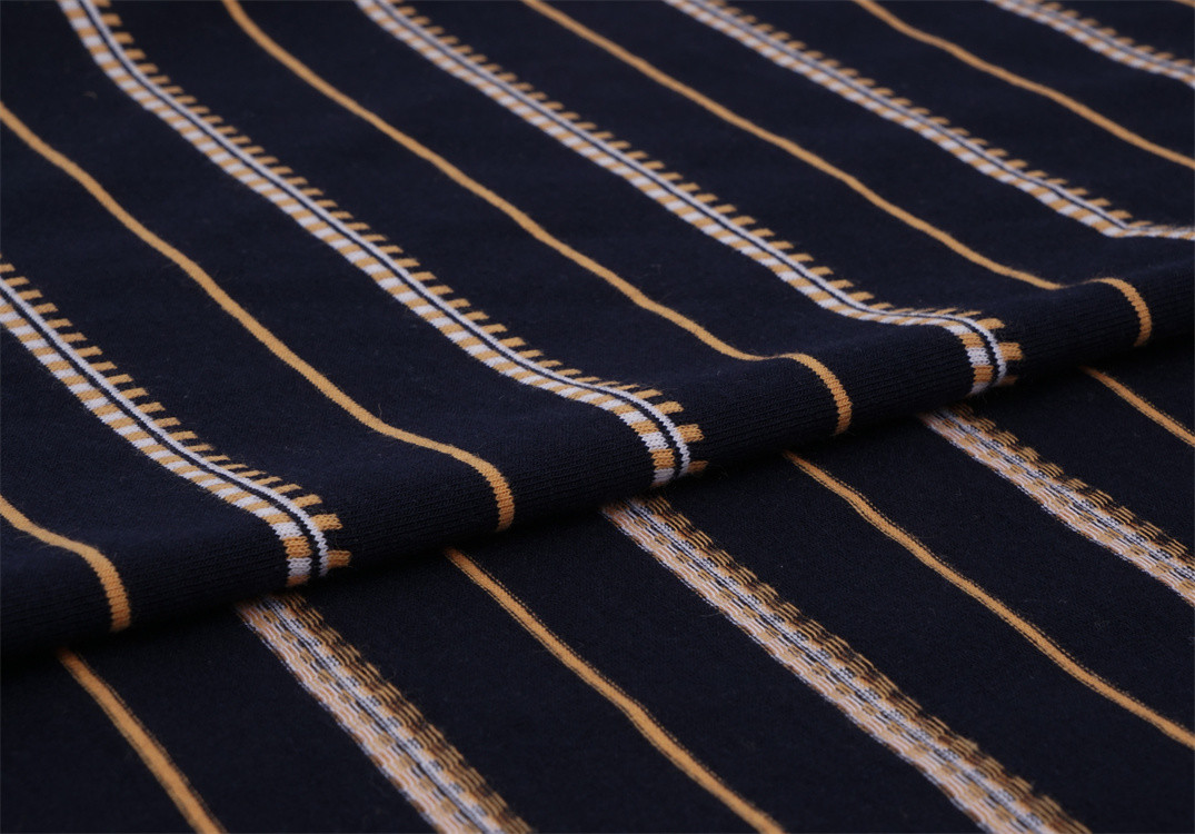 Soft And Skin-Friendly Durble Striped Knit Fabric For Casual Wear