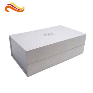 Quality Rectangle Silver Rigid Gift Boxes , Handmade Magnetic Gift Box Color Customized wholesale