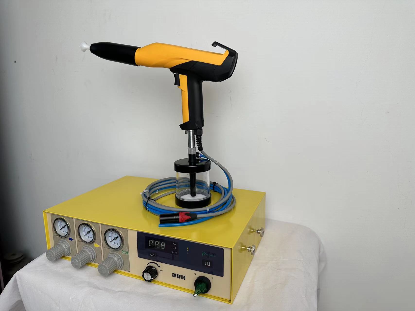 Casio Elektro Statik Boya Steel Substrate Powder Coating Gun with Vibration Absorption