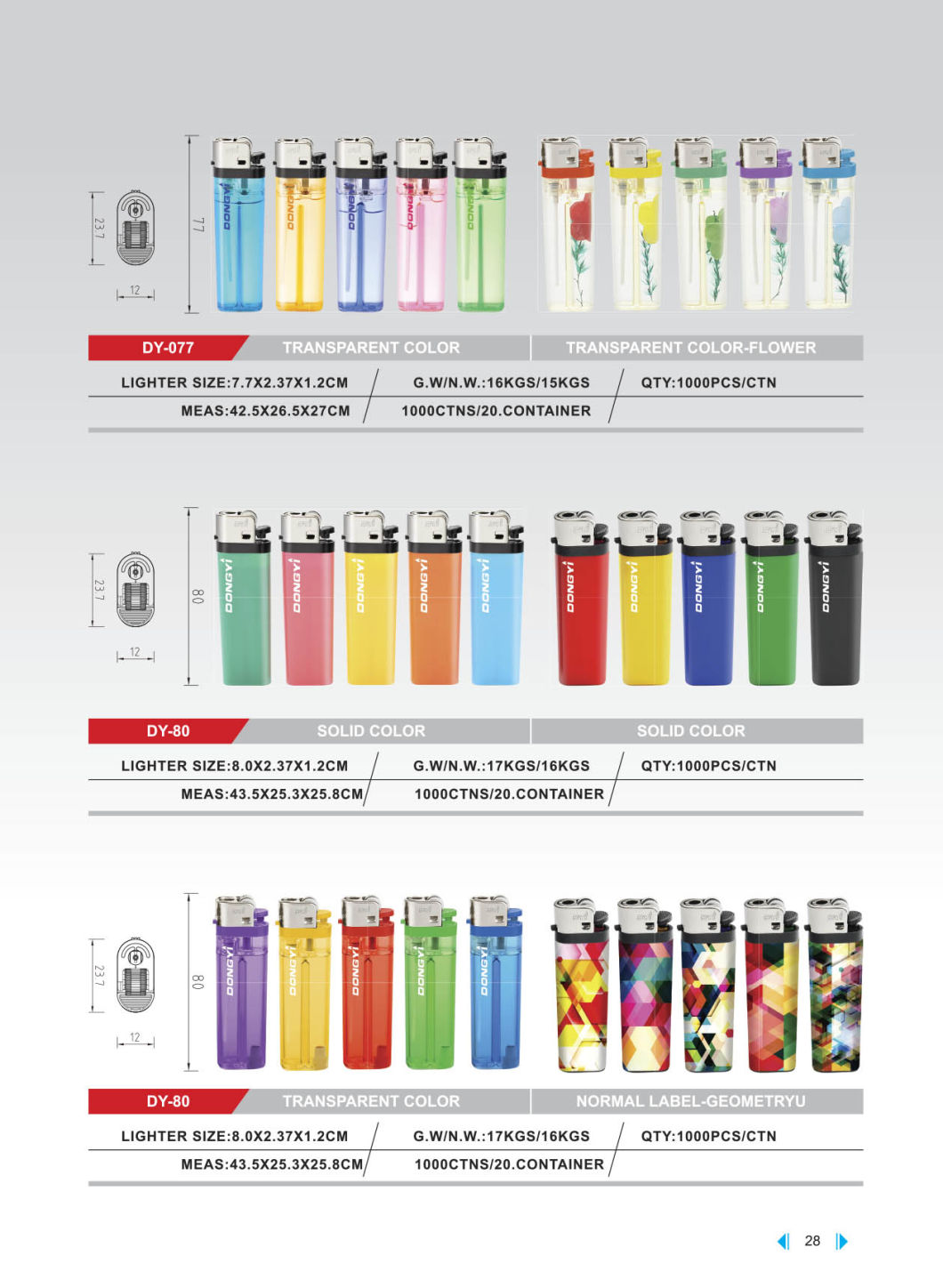 Dongyi High Quality Classic Flint Gas Lighter Dy-60