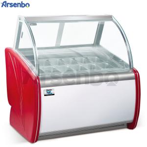Quality White 650L Ice Cream Scoop Display Freezer , Freestanding Commercial Gelato Freezer wholesale