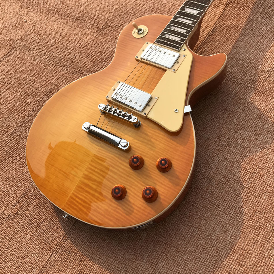 Custom Shop NEW LP Standard 1959 R9 electric guitar, Flame Maple Top, Rosewood Electric guitar with hard case