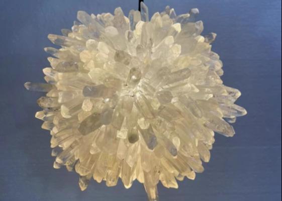 Brazil imported pure natural crystal stone lamp chandelier bedroom living room