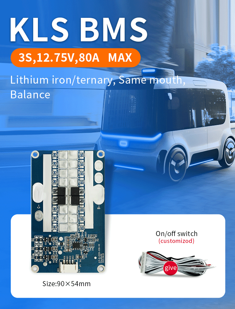 Power Tool Customized BMS 3s 10a 12V Common Port LiFePO4 Battery Management Systems