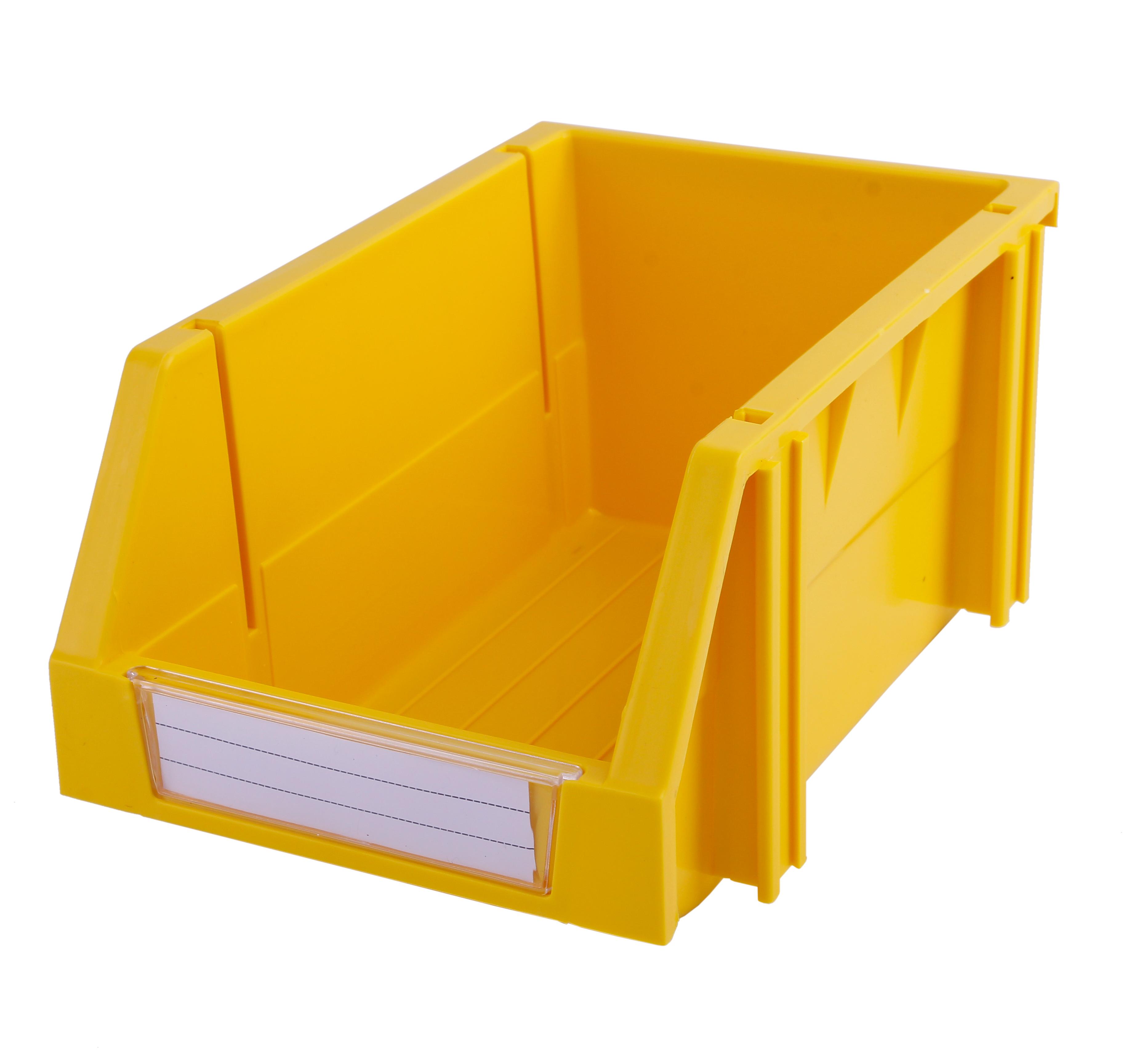 128x222x59mm Supermarket Plastic Shelf Bin Industrial Multi Function Storage Bin