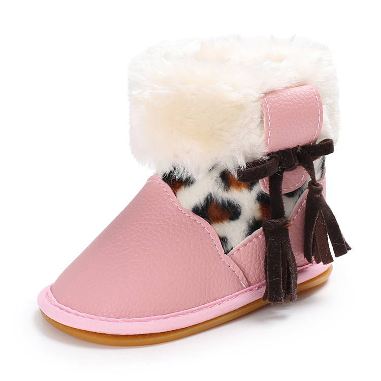 New designed PU Leather warm 0-2 years Rubber hard sole baby boots