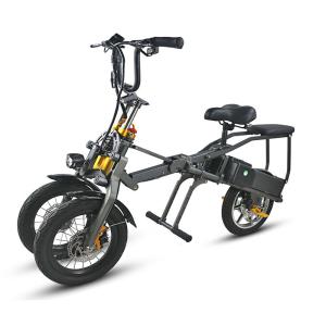 Quality CE Electric Tricycle Bike , Foldable Electric Trike 14 Inch Three Level Adjust wholesale