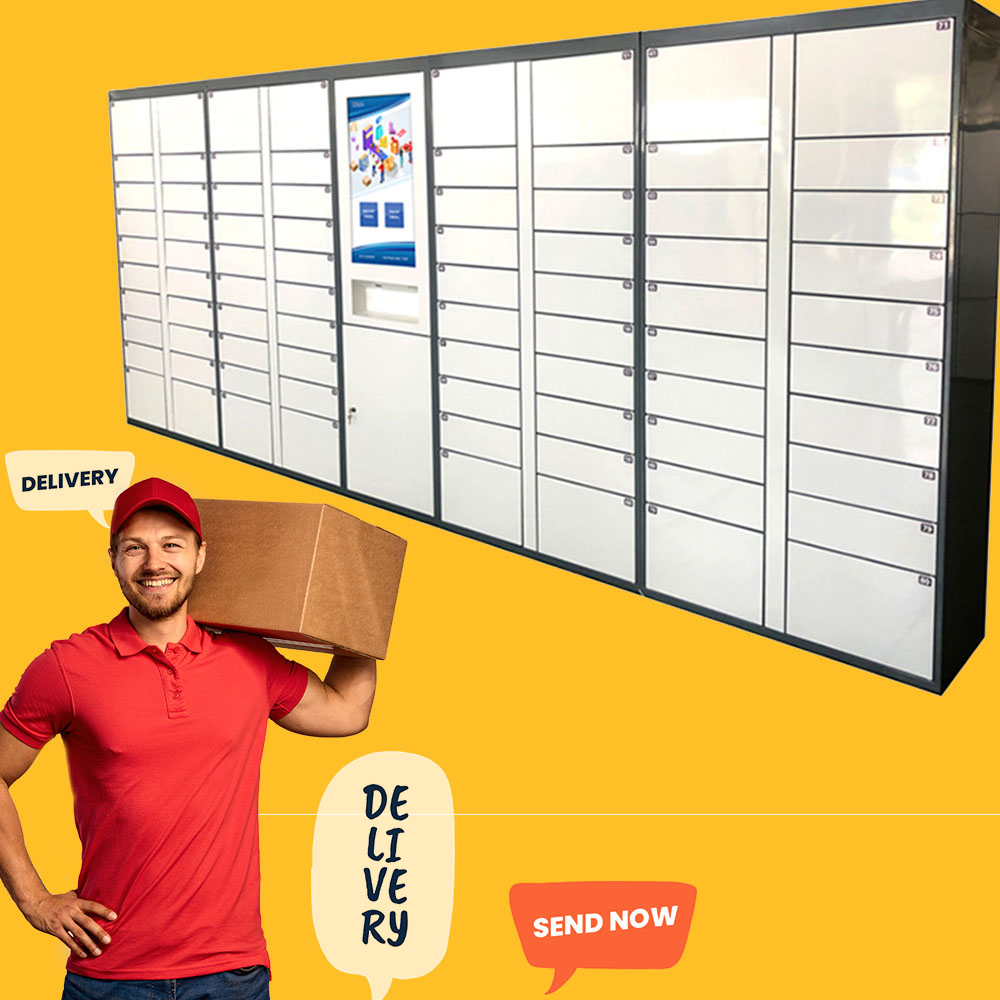 Intelligent Parcel Delivery Locker With Remote Control For Office Buildings