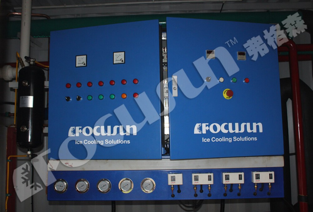 40ft Containerized 20TPD Block Ice Machine with 2.7kw 124.3kw Power 11800*2300*1900mm