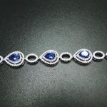 Pear Cut Tanzanite Silver Amazing Quality Bracelet For Women