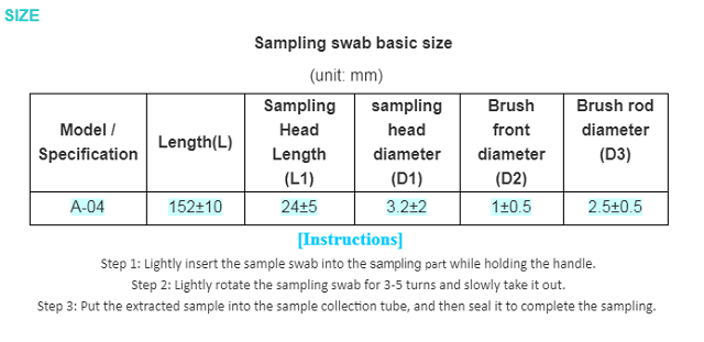 ISO13485 Disposable Sampling Swab , 152mm Medical Nasal Swab