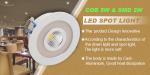 90mm x 40mm Commercial Lighting Fixture COB 5W / SMD 2W Heat Dissipation SEC-L