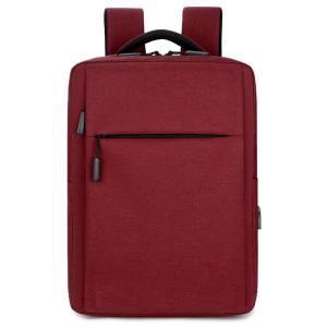 Quality 210D Nylon Red Waterproof Computer Bag Casual Travel Daypack With Luggage Strap wholesale