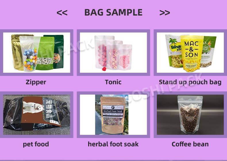 Automatic Pet Food Dried Fruit Doypack Packing Machine With Zipper