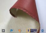 96% High Silica Cloth Coated With One Side Red Silicone For Fireproof