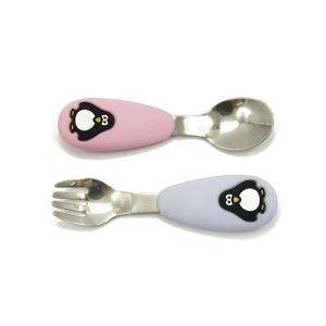 Quality SGS Stainless Steel Spoon Silicone Cover Eco Friendly Soft Flaware Set wholesale
