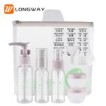 9pcs PET Lotion Spray Travel Toiletry Bottle Kit For Personal Care Customized