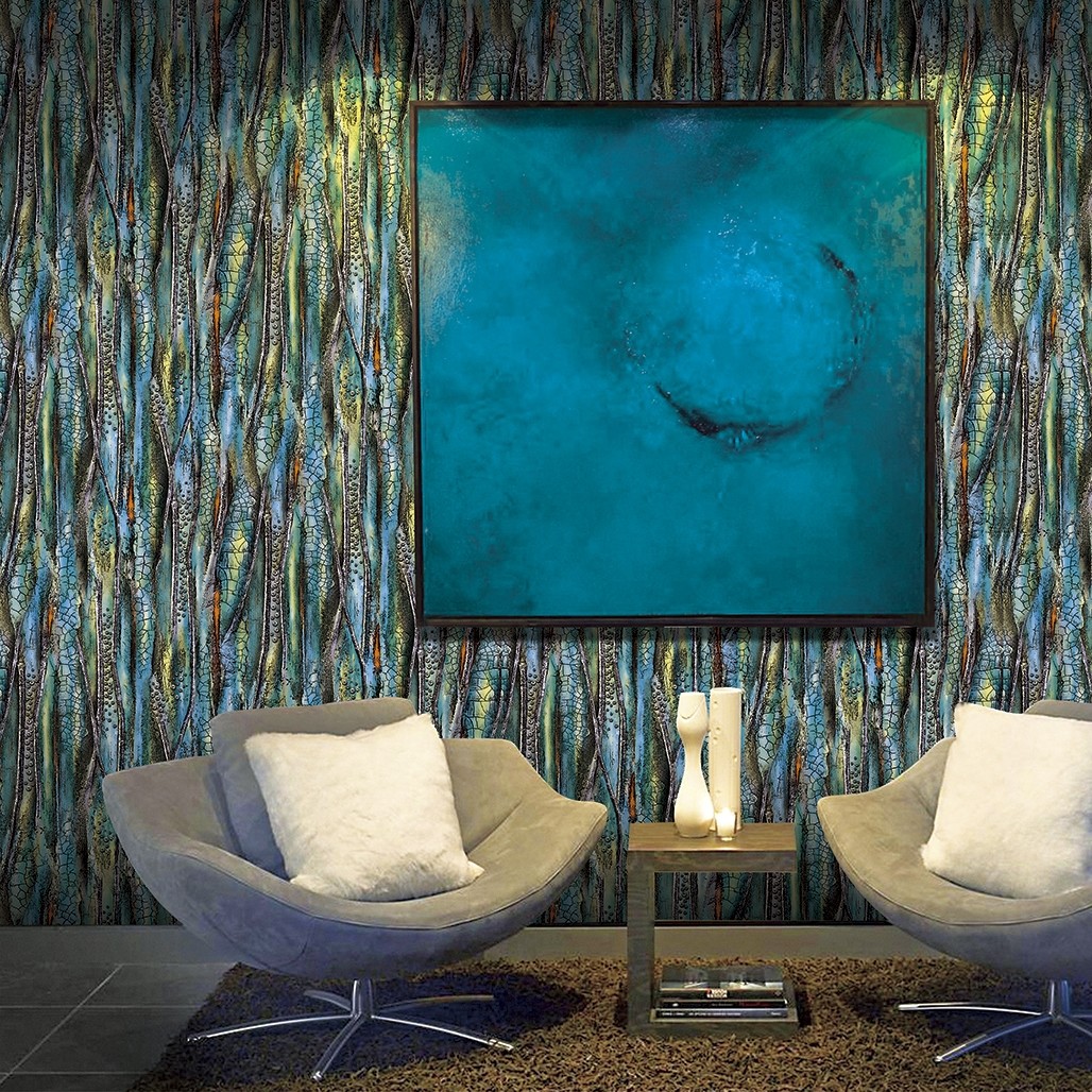 Embossed Peel And Stick Removable Wallpaper For Room Interior , PVC Material