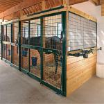 Customized front panel wooden horse stable bamboo material horse stall