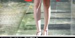 fashion turn down collar mid-length sleeves ladies dresses red color