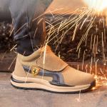 Men'S Welding Comfortable Waterproof Work Boots Anti Collision