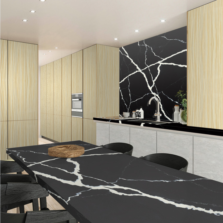 Home Decoration Quartz Wall Panels , Polished Quartz Shower Surround Panels