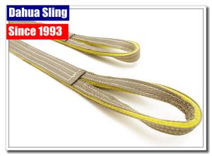 Quality Twisted Eye &amp; Eye Construction Lifting Straps , 60mm Crane Lifting Belt wholesale