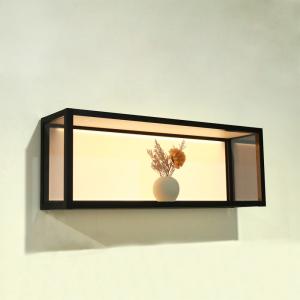 Quality 810x200x298mm Aluminum Luminous Cube Wall Shelf For Living Room Decor wholesale