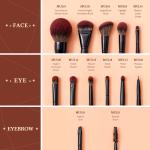 Jessup 13pcs Makeup Brushes Big Powder Foundation Highlighter Concealer Contour