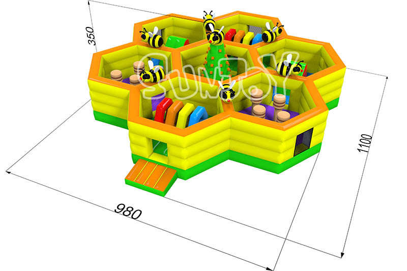 Honeycomb Playground Inflatable Jumping Castle For Kids