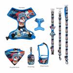 900D Nylon Dog Harness Set Well Padded Harness Leash Collar Set