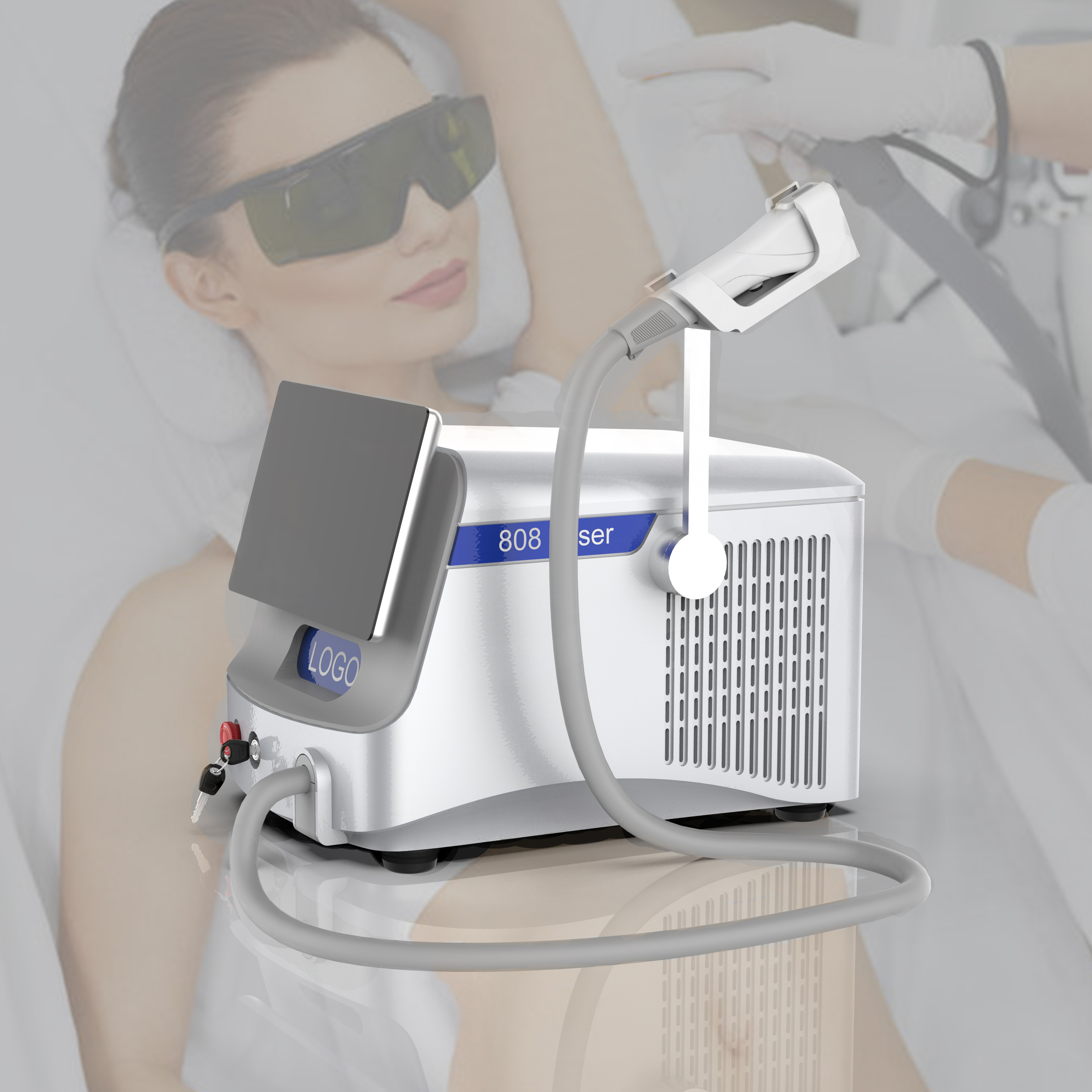Advanced 1600W Fiber Coupled Diode Laser Hair Removal Machine OEM ODM Services