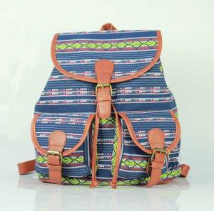 Quality European and American summer new printing canvas backpack female wholesale