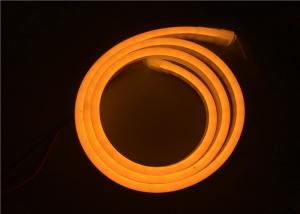 China Golden Yellow Color Silicone LED Flexible Neon Strip Lights For Shopping Mall / KTV on sale