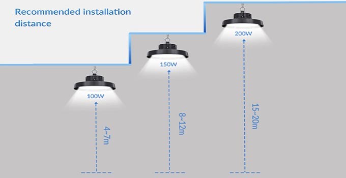 Power Adjustable Led Highbay Light 200Watt Dimmable High Bay Lights For Industrial Plant