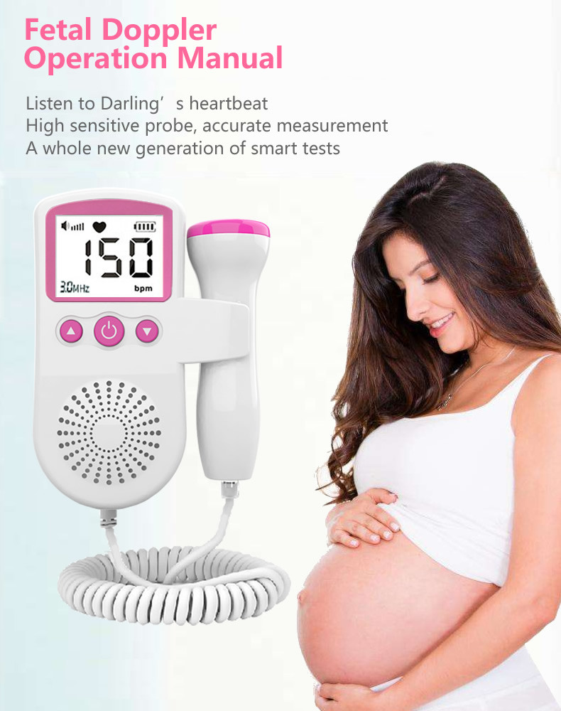 Plastic ABS Fetal Heart Detector Safe Non Invasive Heart Rate Monitor During Pregnancy