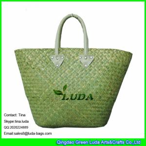 Quality LUDA fashion lady's natural seagrass basket handbag beach straw bag wholesale